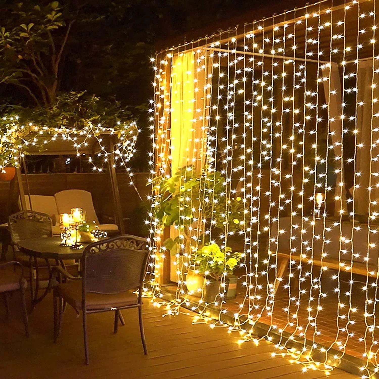 Lámparas personalizadas de luces de color, lámparas de estrellas, cortinas impermeables al aire libre, barras de hielo, cascadas de luces, atmósfera de decoración al por mayor