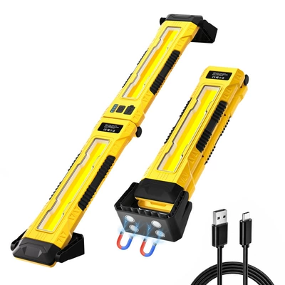 İşçi projektorları: with long battery life, magnetic attachment - yellow-portable-foldable-work-light-5200ma