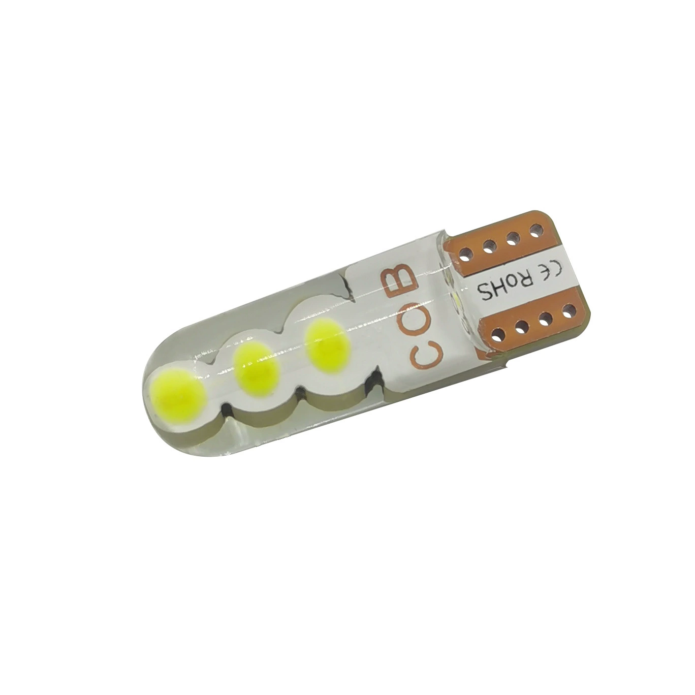 Автомобильная LED силиконовая лампа 12V T10 COB 6SMD мигание широкий свет рабочий свет двойной режим мигание