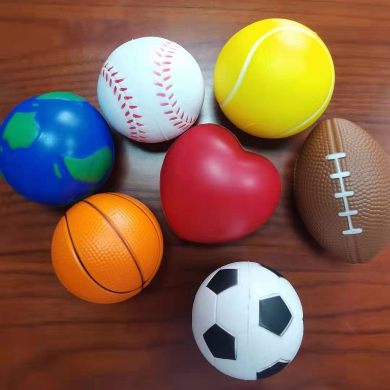 Factory wholesale all kinds of pu foam toy ball high rebound decompression grip ball slow rebound rugby wholesale