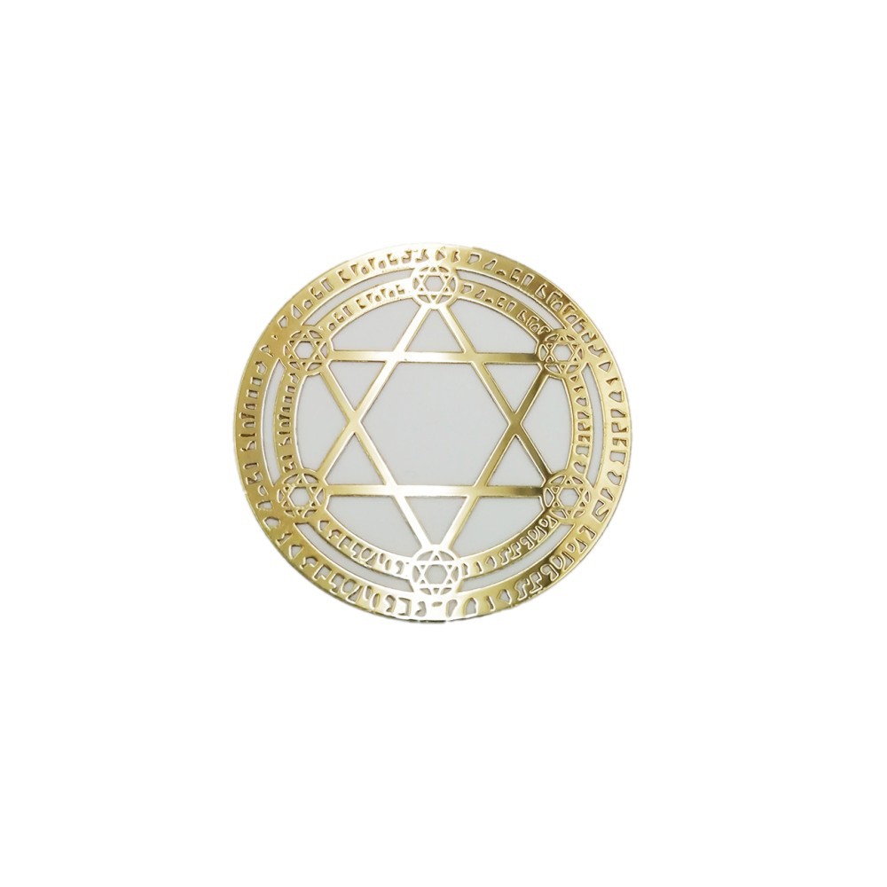 动漫能量符文六芒星个性金属标贴手机电脑包装盒贴标签标志logo