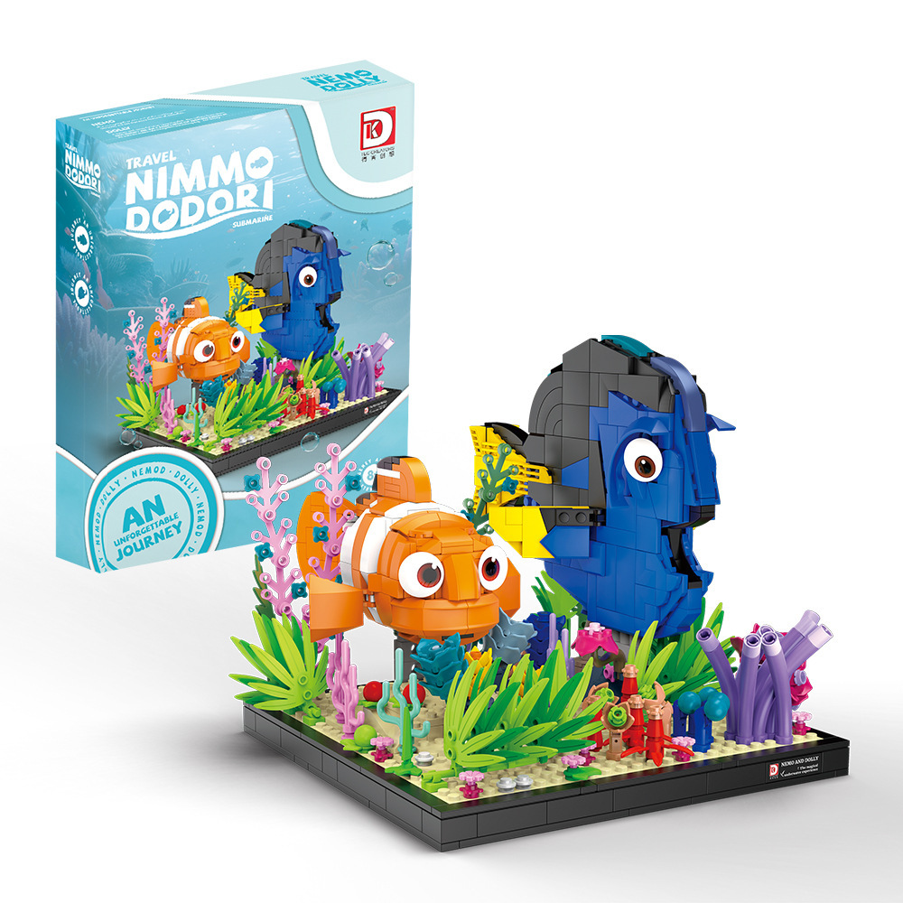 Nemo 7002 및 Dodolly Aquarium 생태 작은 입자 빌딩 블록 조립 선물 레고와 호환 가능