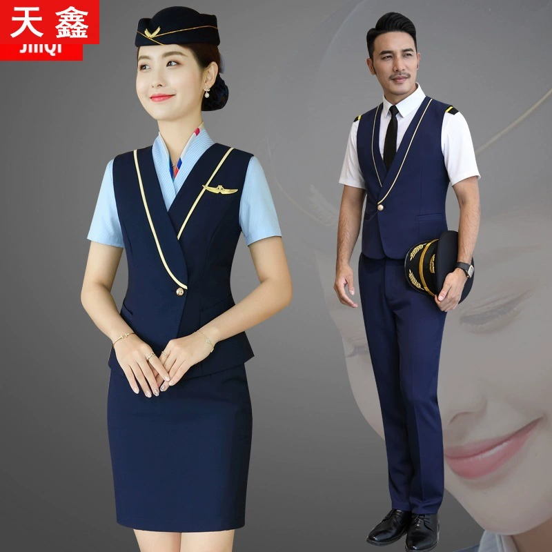 Бортпроводник Художественная одежда для экзаменов Женская тренировочная форма для высокоскоростных рельсов Студенческий этикет Костюм стюардессы Гостиничная стойка регистрации Инструменты
