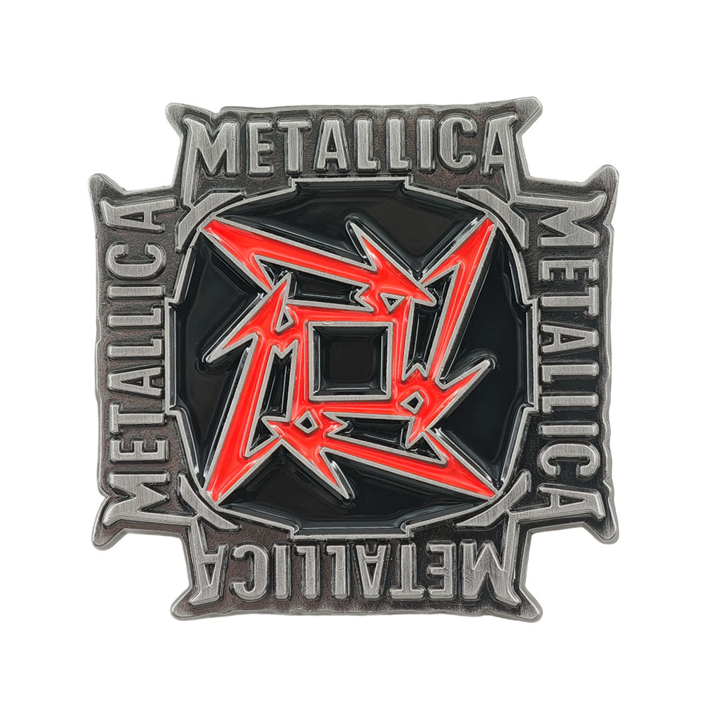 European and American Metallica metal band enamel pin, American thrash metal rock merchandise enamel badge