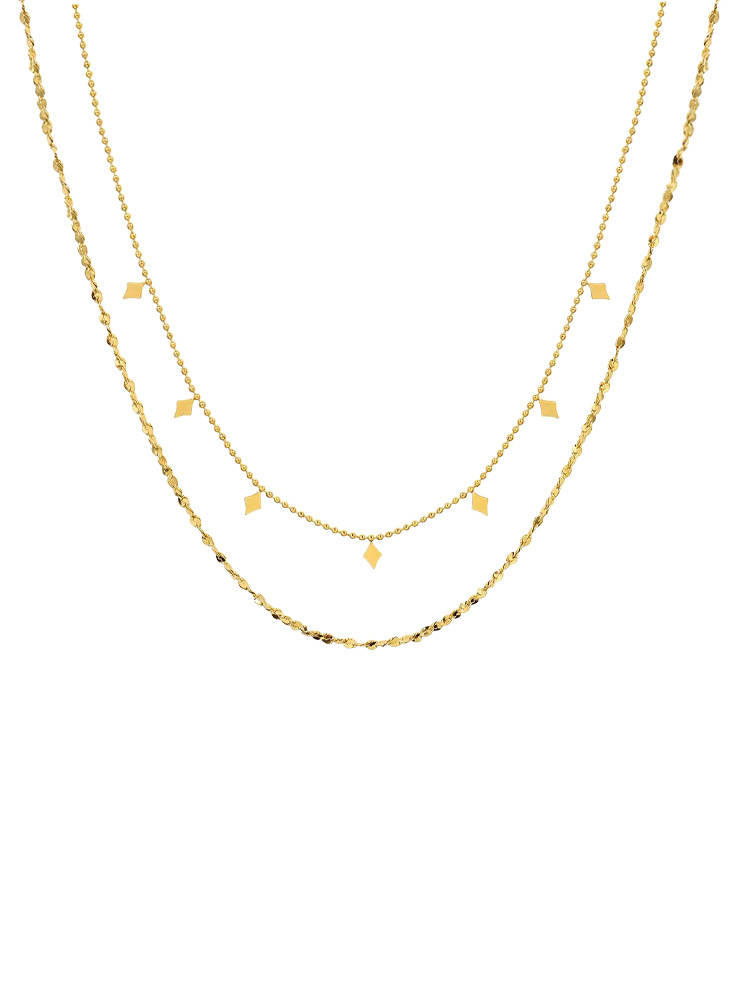 Simple Style Geometric Titanium Steel Plating Layered Necklaces_colorza_6