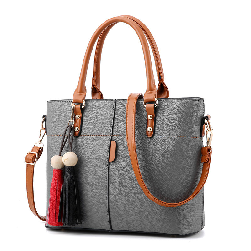 Women's Lychee Pattern Shoulder Bag Large Capacity Casual Style_voghion.com