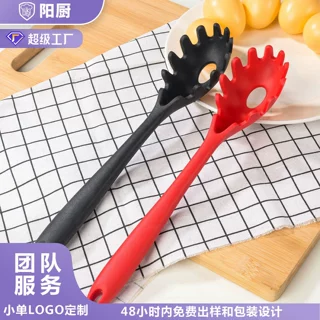 跨境新款硅胶捞面勺多功能捞面条大漏勺过滤搅拌厨房工具现货批发