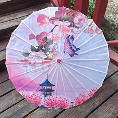 油紙傘ダンス演出傘日本式女性古風傘ジャンプ傘チャイナドレスショー防雨結婚祝い飾り漢服傘