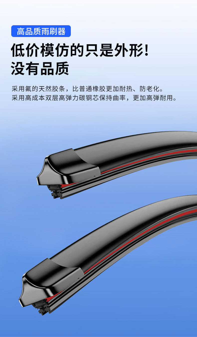 Six-blade wipers are suitable for Geely Haoyue L, original factory car-specific, 22 models, 20-inch boneless rear wiper blade