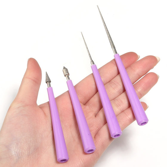 DIY jewelry accessories processing tools reaming drill grinding needle-shaped file beaded artifact pearl beaded text play reaming needle