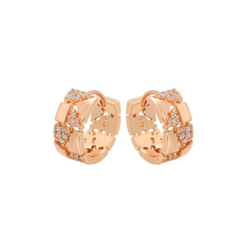 Xuping círculo geométrico retrogrado de orejas rusas aleación de cobre chapado 18k personalidad estilo retro nicho orejas para mujeres