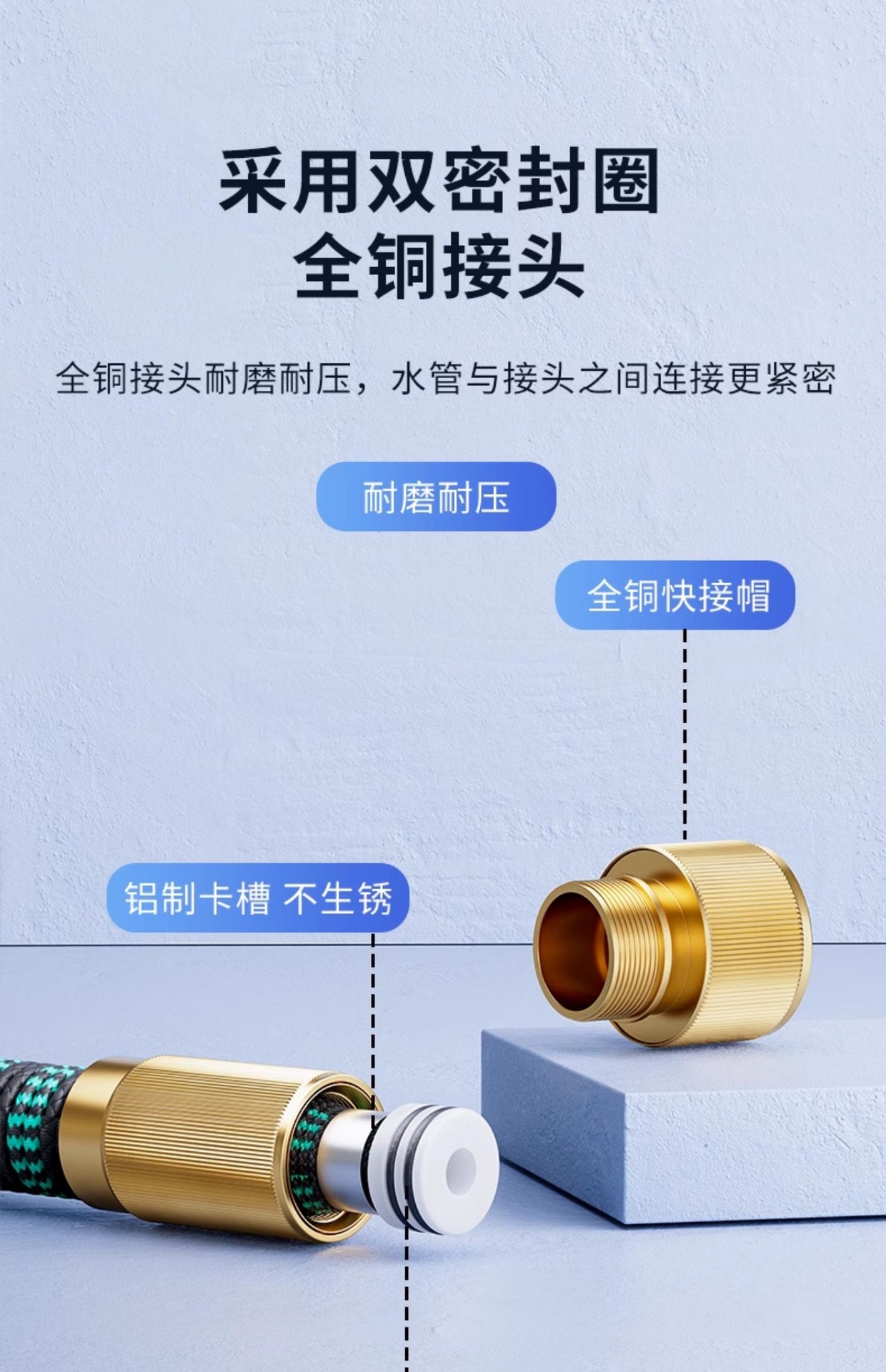 Suitable for car wash water guns, high-pressure household watering tools, automatic retractable hose, powerful spray gun nozzle