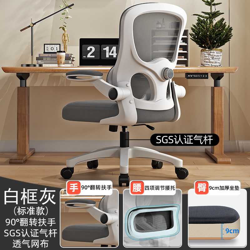 기본 모델---흰색 프레임 회색 + 매달린 허리 지지대