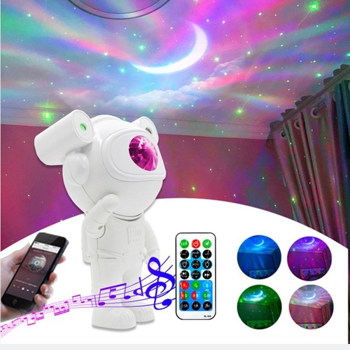 Cross-border astronaut voice-activated projection lamp aurora starry sky atmosphere astronaut lamp bluetooth music projector night light