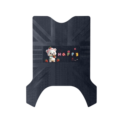Electric vehicle foot mat foot mat, waterproof and - yadi-g30lite-mstrawberry-bearrubber-foot-mat-universal