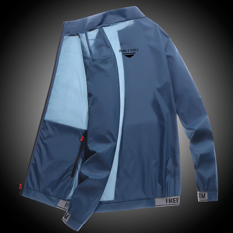 Ropa de protección solar para hombres chaqueta delgada de verano ultra delgada de hielo transpirable anti-UV chaqueta de protección solar de piel al aire libre