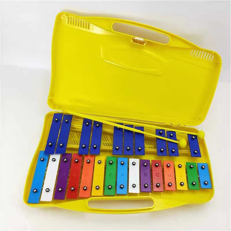 Instrumento Musical Infantil Orff, Xilófono de Placa de Aluminio de 25 Tonos, Material Didáctico para Educación Temprana, Xilófono de Placa de Acero de 25 Tonos al por Mayor