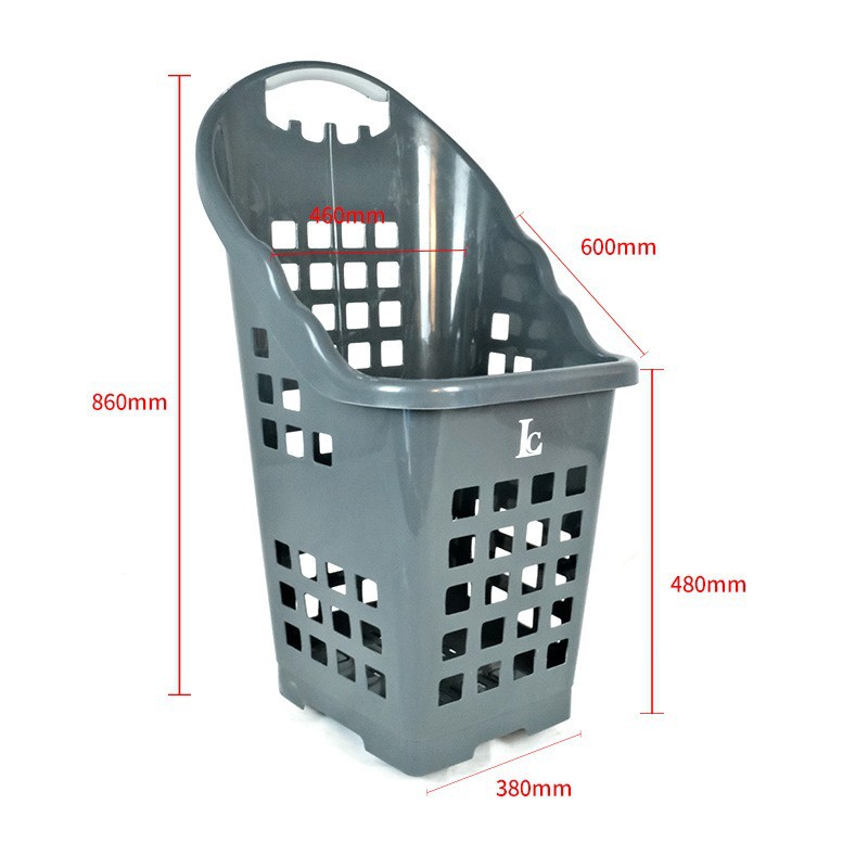 정사이즈 하이 백 바스켓 그레이 60L