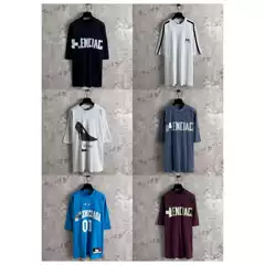 25ss cross-border high version of the tide brand B new basketball logo embroidery short-sleeved T-shirt loose versatile one wholesale
