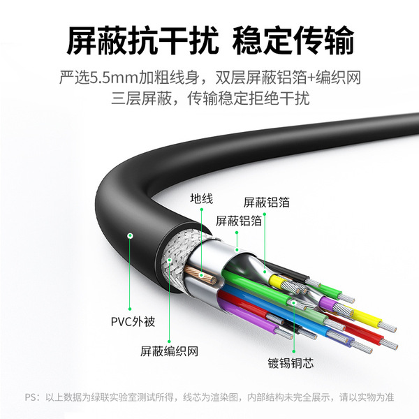 Green Union Double -headed USB3.0 Data cable Public -to -Public…