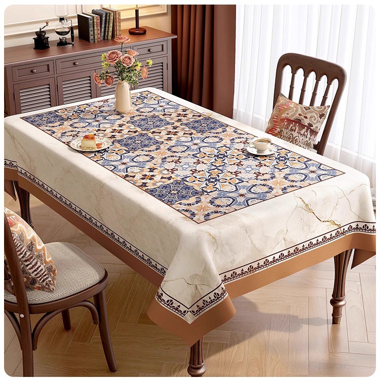 Mesa de comedor americana impermeable anti-contaminante sin lavado anti-escaldado almohadilla de mesa de PVC ligera de lujo de alta calidad mesa de té tela protectora de escritorio