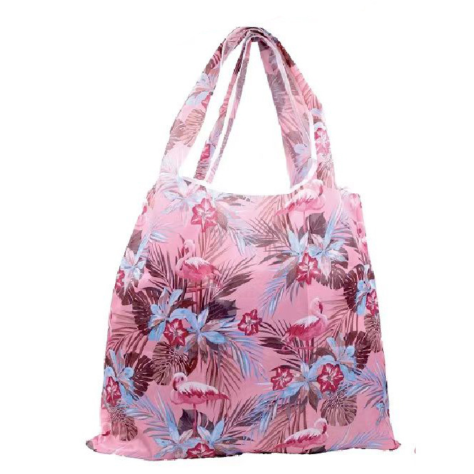 Nueva bolsa de compras plegable de gran capacidad en stock bolsa plegable de Protección Ambiental bolsa de almacenamiento portátil de impresión portátil creativa