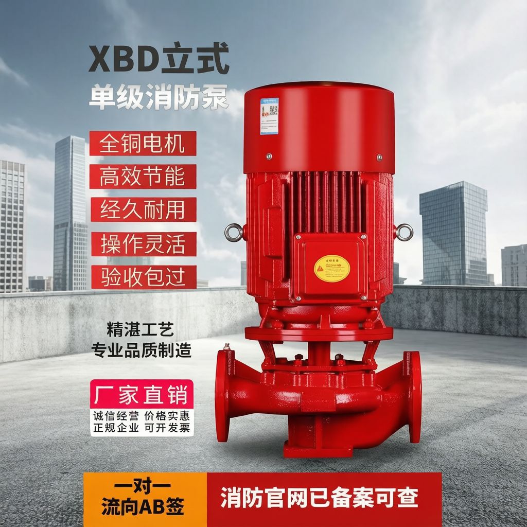 XBD fire pump room multi-stage centrifugal pump set for pressure boosting and stabilization / internal and external fire hydrant pump / automatic sprinkler pump