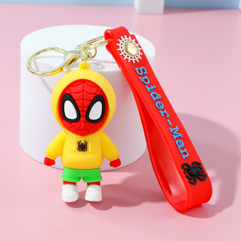 2025 アベンジャーズスパイダーマンキーホルダーキャプテンアメリカ車のキーペンダントマーベルキーホルダー卸売|undefined
