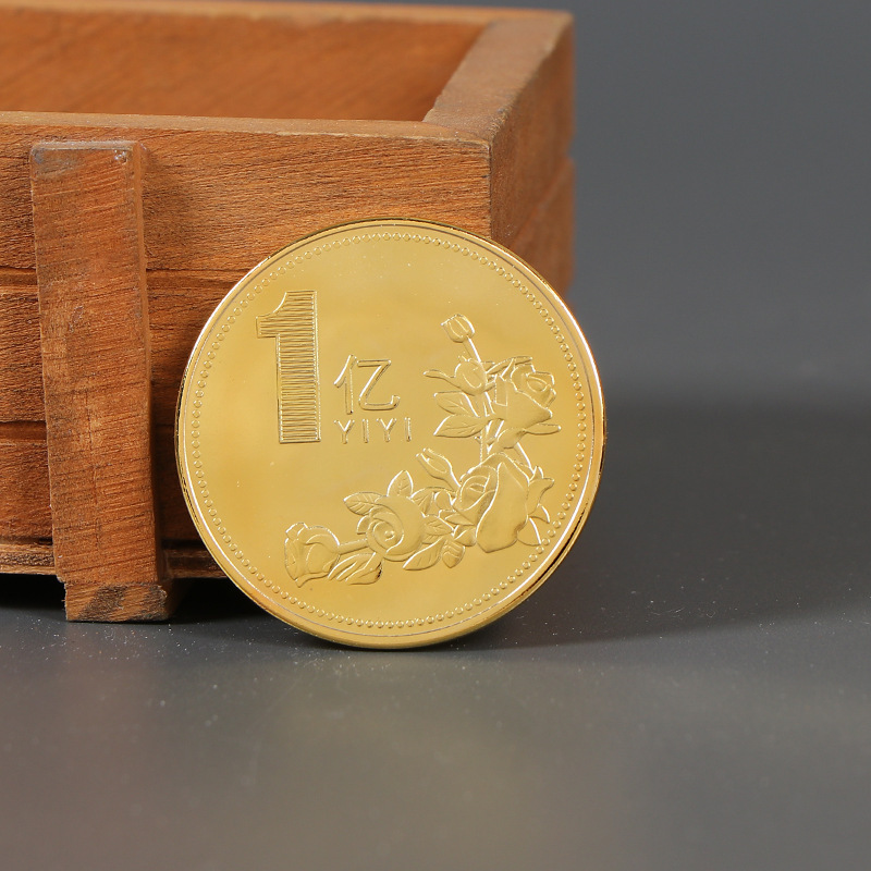 Cross-Border Hot-Selling Toy Commemorative Coins 100 Million Target Rewards Export Wishing Coins Cartoon Business Sales Metal Coins