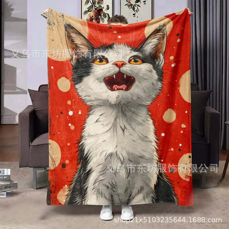 Мультяшный милый котенок креативный теплый и удобный фланелевый ковер современный простота