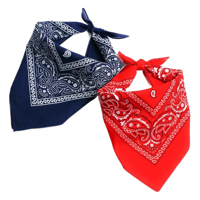 Bandanas directas de fábrica transfronteriza Paisley multifuncional de anacardo flor cuadrada bufanda de algodón deportes al aire libre
