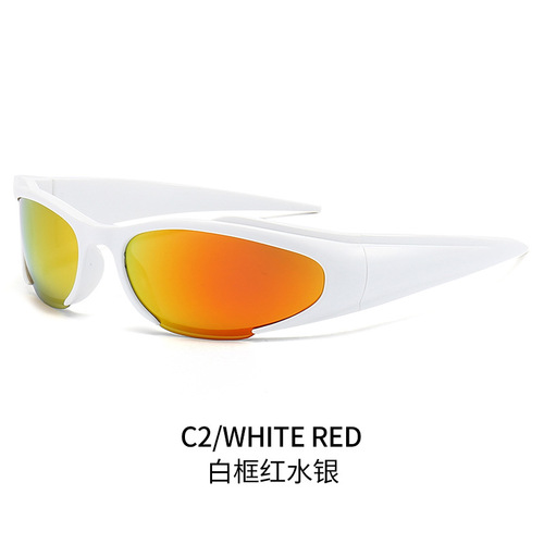 Y2K Hot Girl Sunglasses ins European and American Sunglasses Internet Celebrity Cycling Personalized Street Photography Sports Sunscreen Sunglasses Glasses