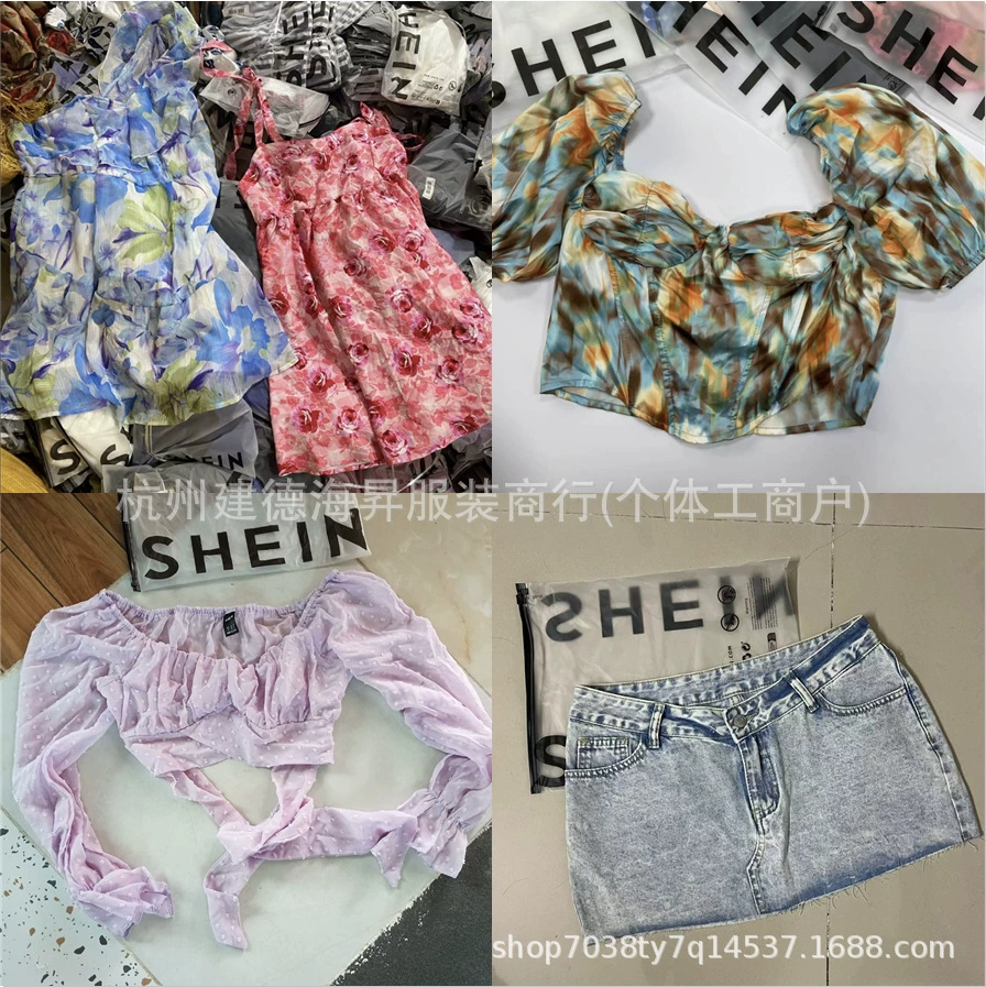 Shein Европейские и американские женские хвостовые товары SHEIN Разные топы модные сексуальные платья