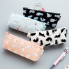 Cute stationery, silica gel pencil case for elementary school students, storage bag, cat