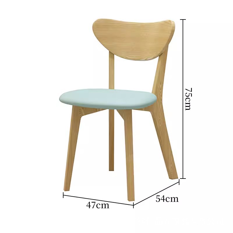 Silla de comedor de madera maciza para restaurante