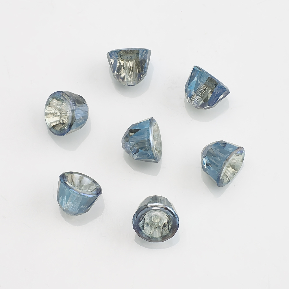 50 Stück/Paket 7*8mm Loch 1~1.9mm Kristall Glas Einfarbig Perlen display picture 12