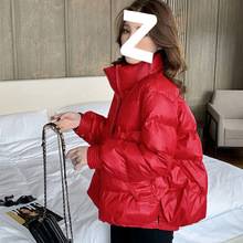 新年战袍羽绒服女短款2025年冬时尚立领小个子韩版白鸭宽松绒