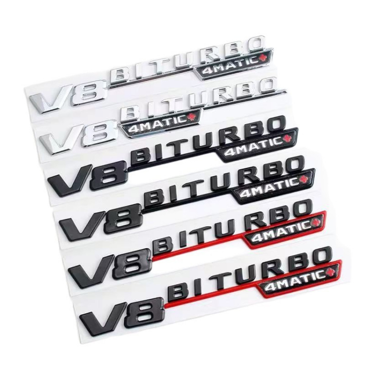 Suitable for Mercedes-Benz Modified Amg Fender Side Label V8 Biturbo4Matic+ Door Label Fender Car Sticker