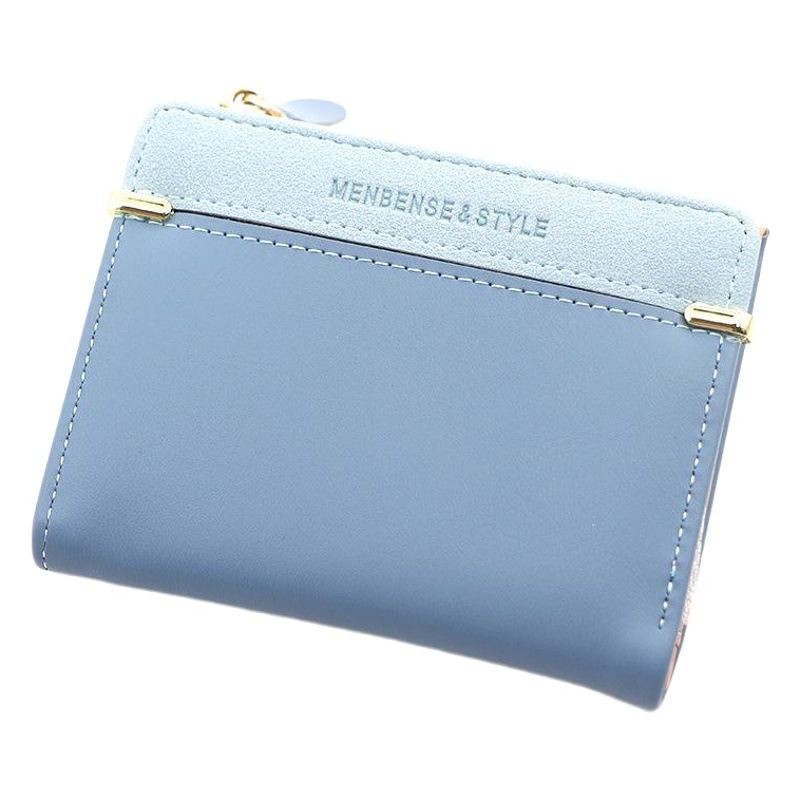 Nueva moda de las mujeres cortas cremallera billetera coreana simple estudiante todo partido monedero cartera femenina