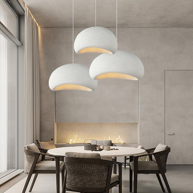 Bar, tienda de ropa personalizada, diseño silencioso, lámpara de viento, lámpara de vivienda, iluminación, lámpara de viento, crema, lámpara de candelabro de tres cabezas, restaurante