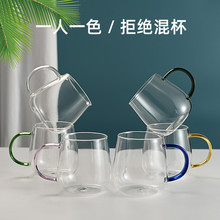 高硼硅玻璃杯耐高温家用大容量防烫带把手泡茶柠檬果汁凉白开水杯