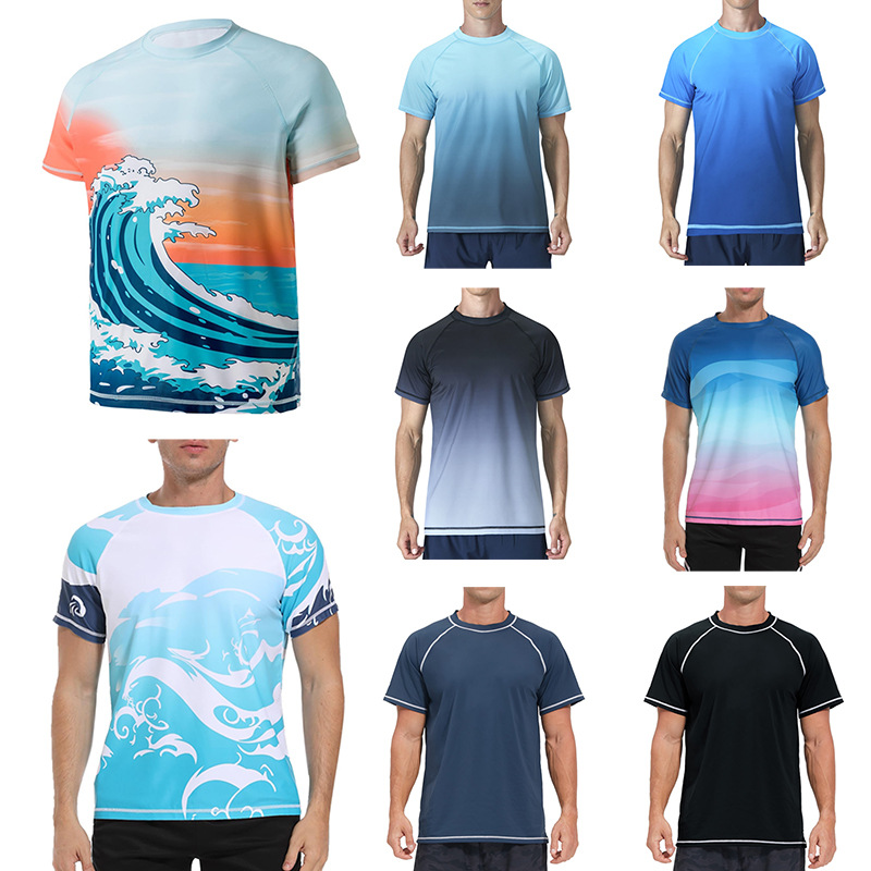 Summer European and American Men's Wear UPF 50 Anti-ultraviolet Quick-drying Beach Suit Swimsuit Surfsuit