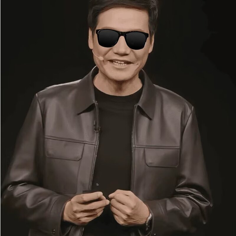 [Same Style as Lei Jun's Press Conference] Pu Leather Jacket Men's Business Leather Jacket Lapel Jacket Camel Black Ready Stock