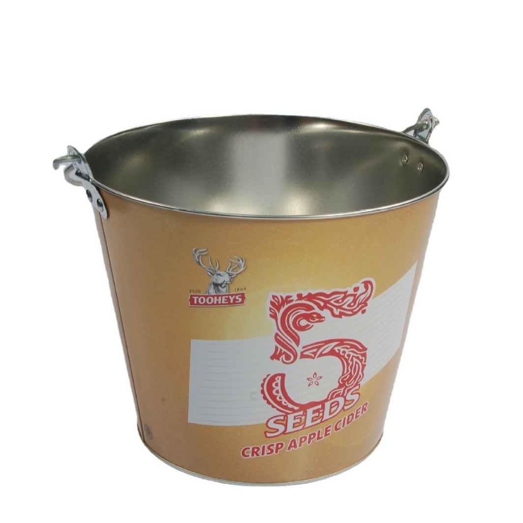 5L马口铁镀锌铁冰桶 冰桶铁罐镀锌铁金属啤酒桶5升镀锌铁冰桶