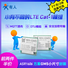 有人lte cat1模块兼容NB/GPRS封装低速率4G模块串口数据透传GM5