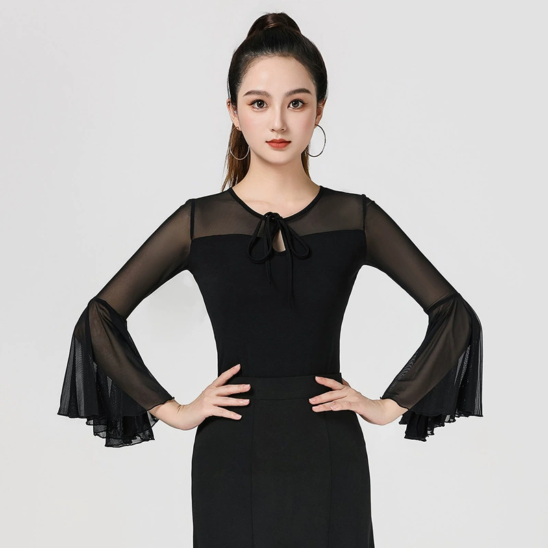 Латинский танцевальный топ женский танцевальный костюм Walz бальный танец 2024 новый национальный стандарт танцевальной одежды