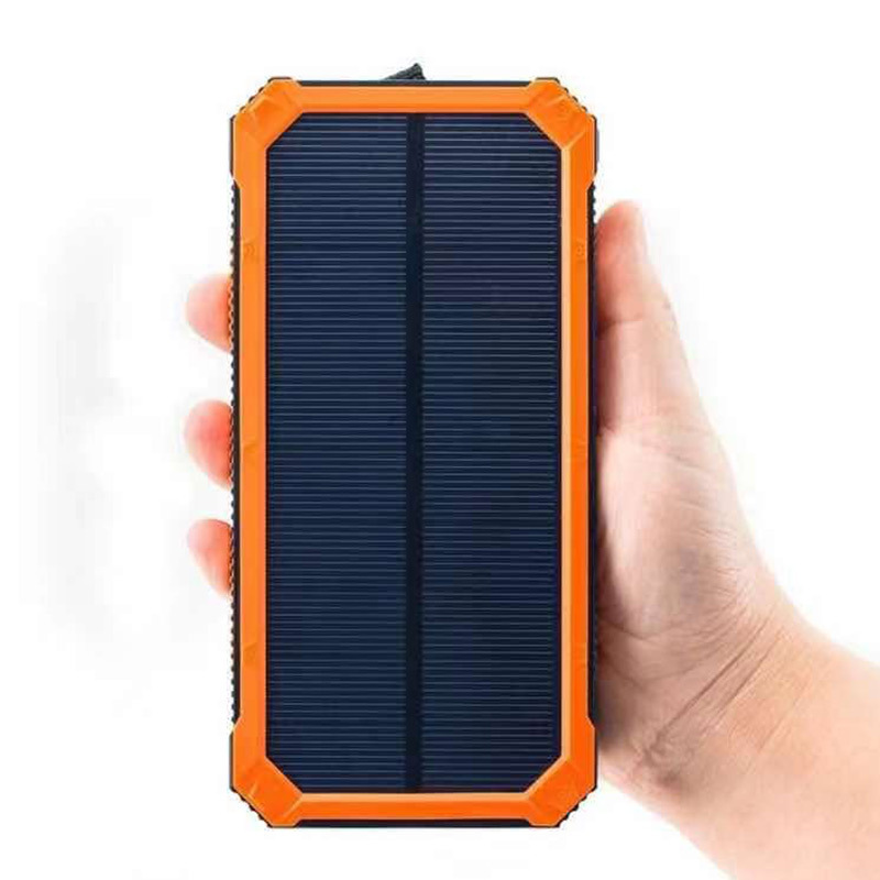 Fuente de alimentación portátil solar de alta capacidad de 20000 mAh grande compartido con batería de litio de 2w larga duración