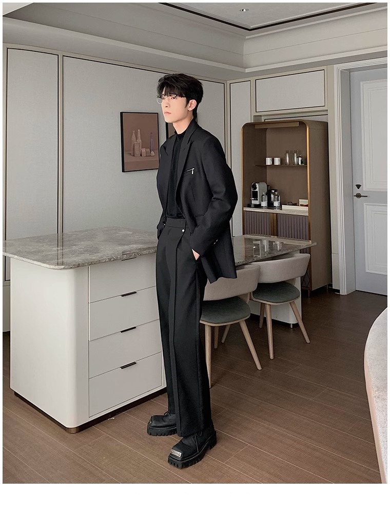 1 American Style Autumn Winter Mature Casual Blazer For Men 2025 New Trendy Brand High-end Loose Versatile Jacket_viptrois.com