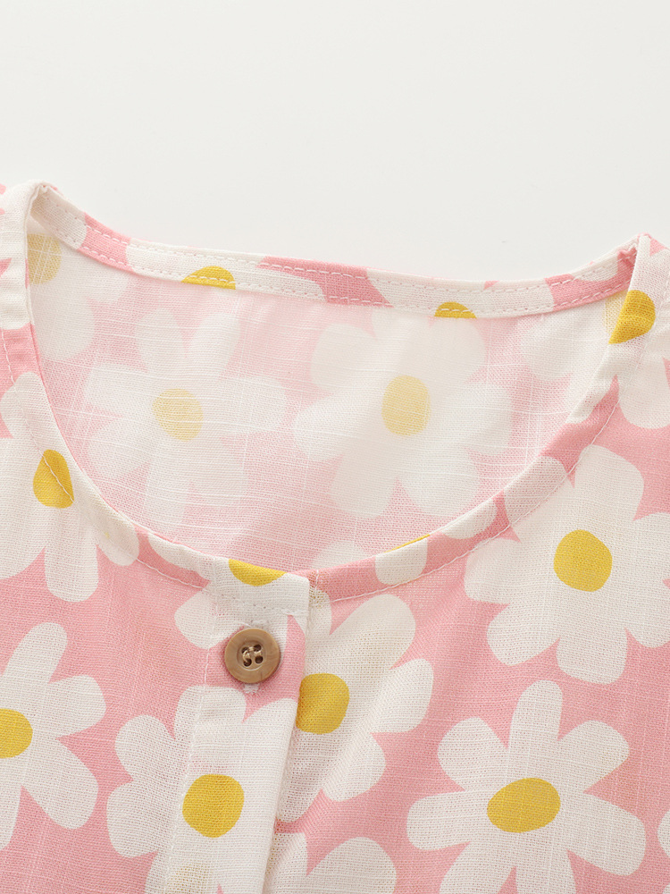 Vestido Princesa para Niña de Algodón de Manga Corta para Verano image 2