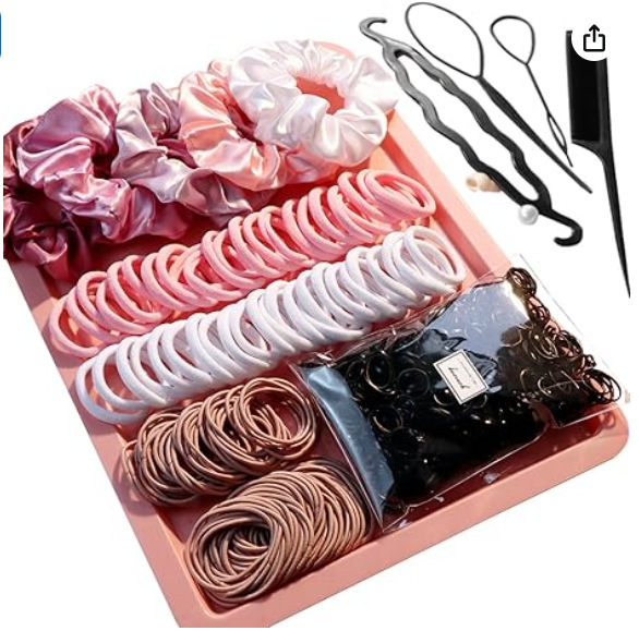 Europa y los Estados Unidos venden juegos de joyas para el cabello transfronterizos calientes anillo para el cabello combinación de estilo multicolor correa de cabello simple cuerda de cabeza